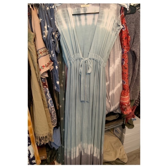 Mint Ombré Tie Dye Maxi Dress - Picture 3 of 8